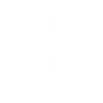 Weißes Re.Think Icon, Quadrat mit Punkt und Strich