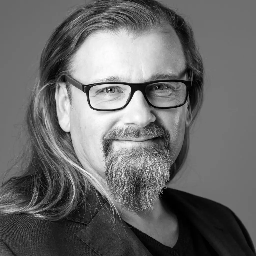 Schwarz weiß Bild von Wilhelm Steindl als Portrait